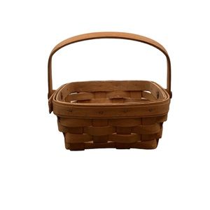Longaberger basket Vintage 1991, with handle, small weaved basket, handm…